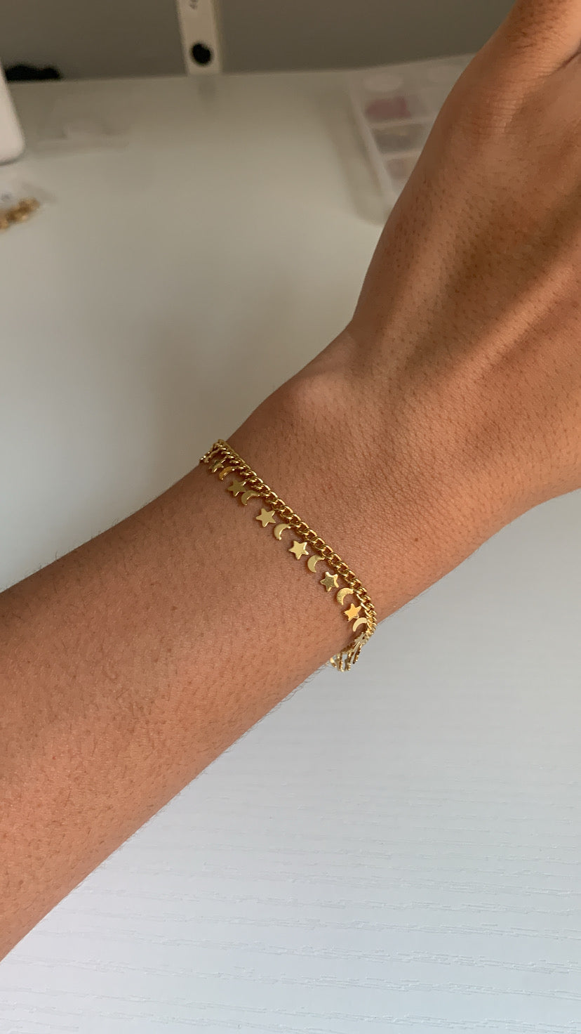 Moon and Star Bracelet