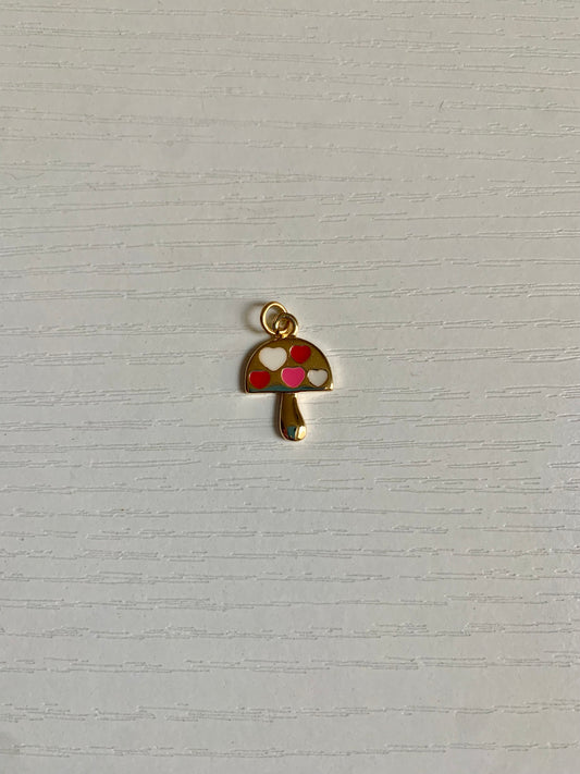 Heart Mushroom Charm