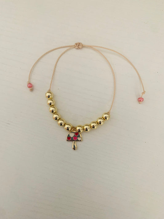 Handmade Mushroom Bracelet
